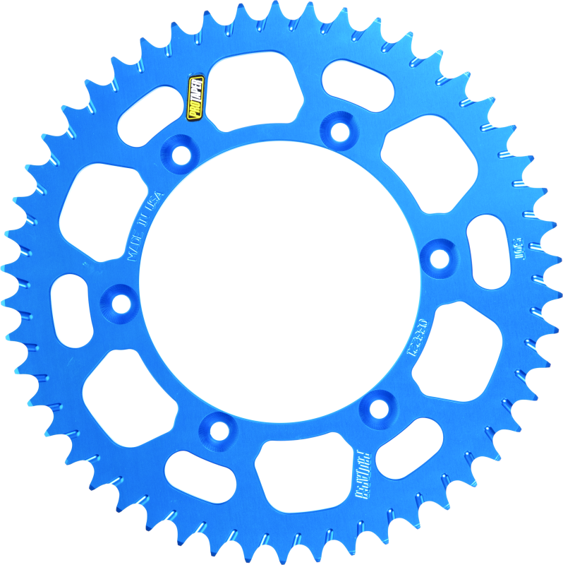 ProTaper Suzuki/Yamaha rear blue sprocket with 48 teeth, part #033199, designed for motorcycle rear wheel drivetrain.