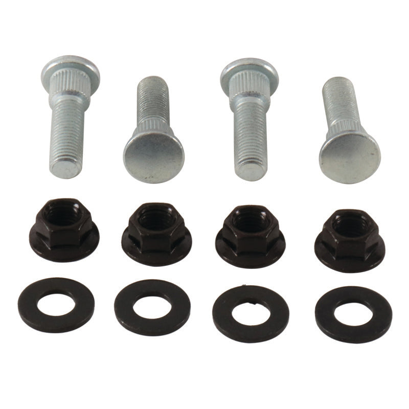 QuadBoss front wheel stud and nut kit for Yamaha YFM350R Raptor 04-06, includes wheel mounting hardware.