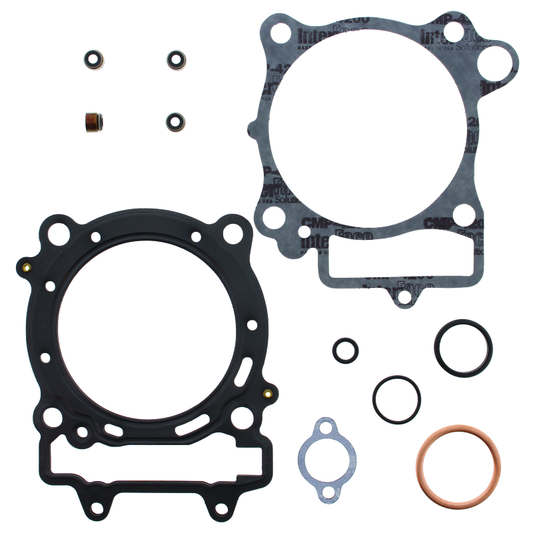 QuadBoss Kawasaki KFX450R top end gasket set and piston replacement kit, showing gaskets and piston components for engine repair.