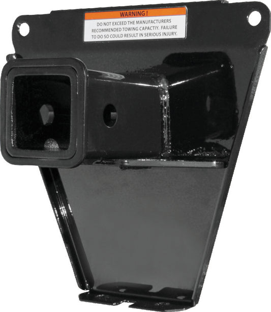 QuadBoss 2-inch ATV rear receiver hitch installed on Kawasaki KVF750 and KVF650 models for enhanced towing capability.