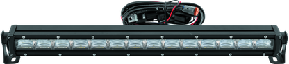 QuadBoss 21.5-inch single-row DRL LED light bar with combo flood and spot beams, designed for off-road vehicles.