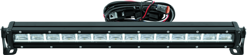QuadBoss 21.5-inch single-row DRL LED light bar with combo flood and spot beams for off-road or automotive lighting.
