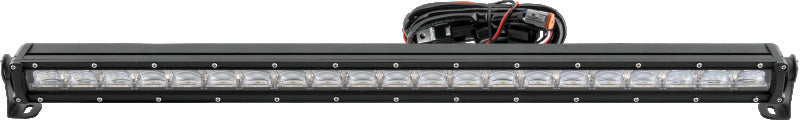 QuadBoss 21.5-inch single-row DRL LED light bar with combo flood and spot beams for off-road or outdoor vehicle lighting.