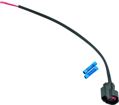 QuadBoss 403214 fuel injectors for Polaris RZR and Sportsman models, direct replacement, shown installed in engine components.