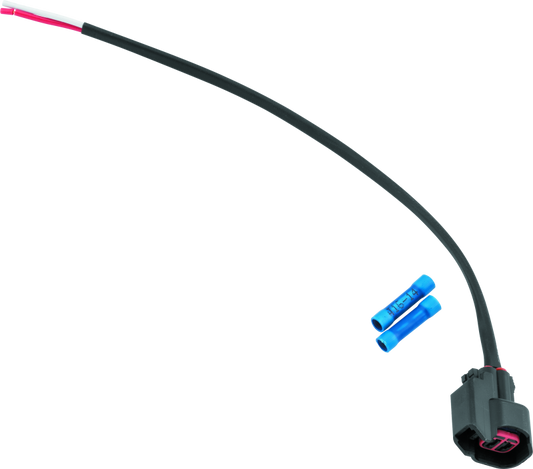 QuadBoss 403214 fuel injectors for Polaris RZR and Sportsman models, direct replacement, shown installed in engine components.