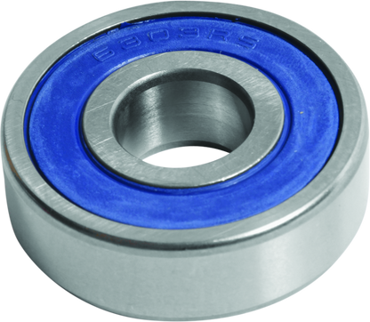 QuadBoss 6303-2RS high-speed powersports bearing with triple-lip seals, showing the metal outer ring and sealed design.