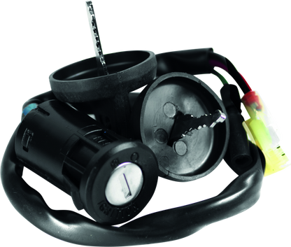 QuadBoss Honda TRX250 FourTrax Recon ignition switch, part #403254, showing the black plastic switch with wiring connections.
