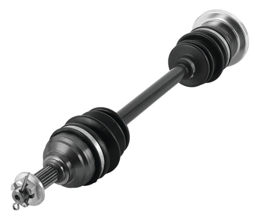 QuadBoss front left rugged axle for Arctic Cat 02-04 400 FIS 4x4, part number 609111, showing the durable axle in a close-up view.