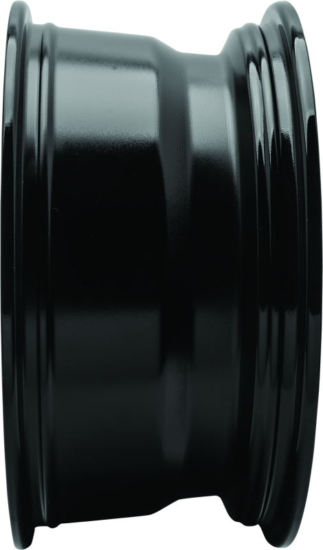QuadBoss aluminum wheel with 14x7 size, black finish, 5+2 offset, designed for powersports vehicles.
