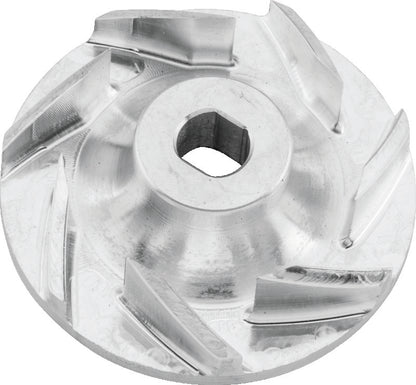 QuadBoss billet water pump impeller for Polaris Ranger 700 and RZR 800, durable metal construction, detailed part view.