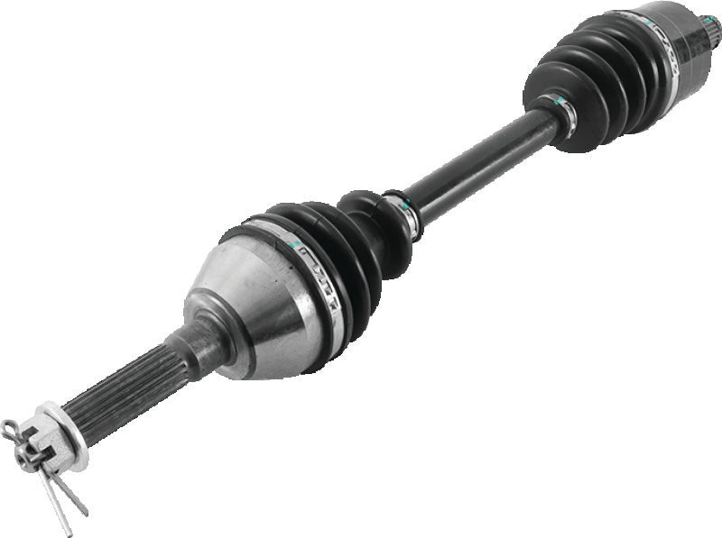 QuadBoss front left replacement axle for 2006 Polaris Sportsman 450 ATV, durable powersports part with metal shaft and wheel hub.