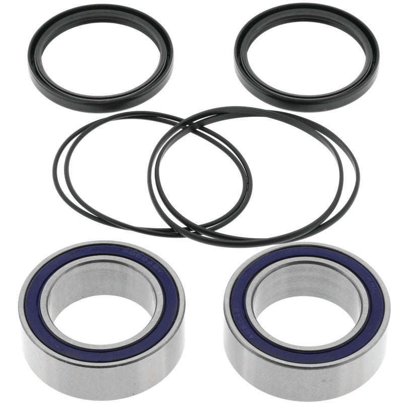 QuadBoss Double-Wide Angular Contact Bearing Kit for Honda TRX400EX, includes multiple bearings and installation components.