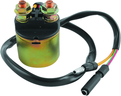 QuadBoss Honda TRX250EX/X SporTrax starter solenoid and relay, black electrical component for ATV ignition system.