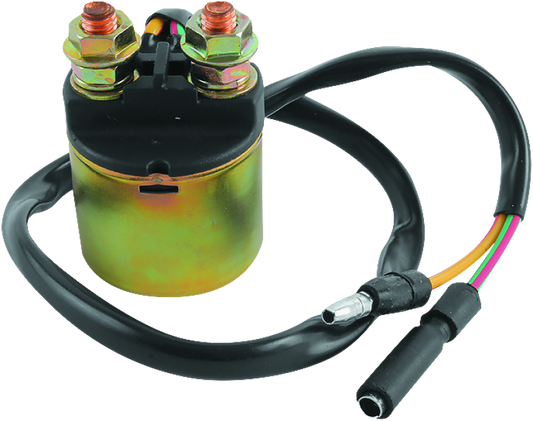 QuadBoss Honda TRX250EX/X SporTrax starter solenoid and relay, black electrical component for ATV ignition system.