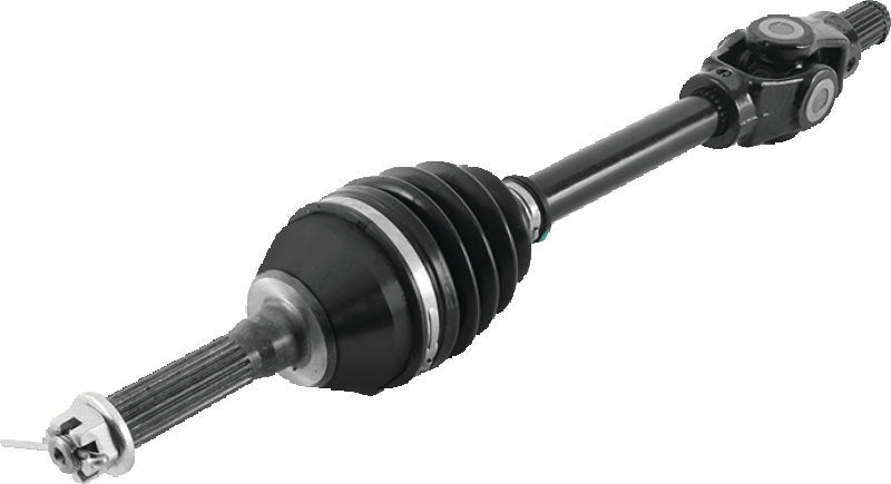 QuadBoss Polaris ATP 330 4x4 front left rugged axle showing the sturdy metal construction and part number 609183.
