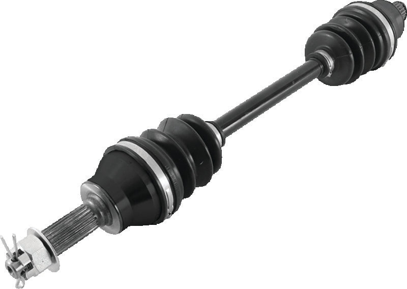 QuadBoss Polaris Hawkeye 300 rear left rugged axle for 2008-2010 models, durable metal component for off-road utility vehicles.