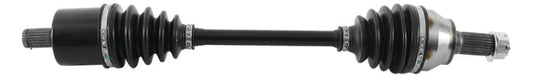 QuadBoss Polaris Scrambler 850 front left rugged axle part 609562, durable replacement component for all-terrain vehicle.