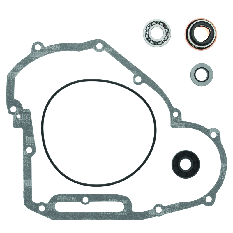 QuadBoss Polaris Sportsman 600 4x4 water pump rebuild kit showing parts laid out for engine maintenance.