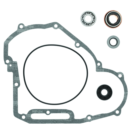 QuadBoss Polaris Sportsman 600 4x4 water pump rebuild kit showing parts laid out for engine maintenance.