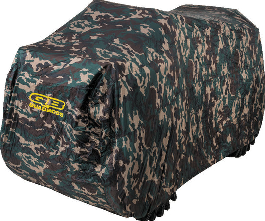QuadBoss Quad Cover XL in camo, heavy-duty waterproof powersports cover for ATV and UTV protection