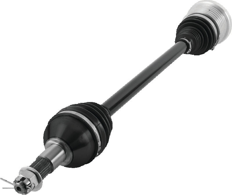 QuadBoss rear left rugged axle for Can-Am Maverick 1000R, 2013-2016, designed for durability and off-road performance.