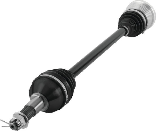 QuadBoss rear left rugged axle for Can-Am Maverick 1000R, 2013-2016, designed for durability and off-road performance.