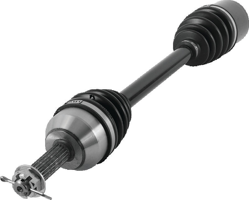 QuadBoss replacement axle for Polaris Ranger 400 and 500 models, part number 609395, shown in a close-up view.