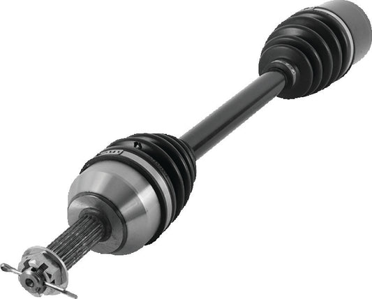 QuadBoss replacement axle for Polaris Ranger 400 and 500 models, part number 609395, shown in a close-up view.