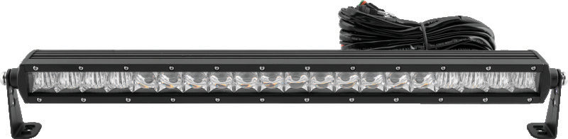 QuadBoss 21.5-inch single row LED light bar for off-road powersports vehicles, bright, durable lighting for rugged adventures.