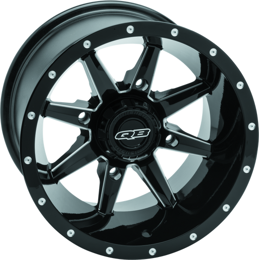 QuadBoss Slicer 14x10 PowerSports wheel with 4/156 bolt pattern and 5+6 offset, designed for off-road vehicles.