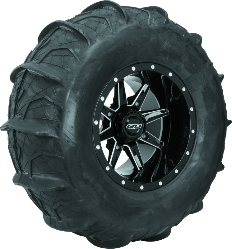 QuadBoss Slicer 14x10 PowerSports wheel with 4/156 bolt pattern and 5+6 offset, designed for off-road vehicles.
