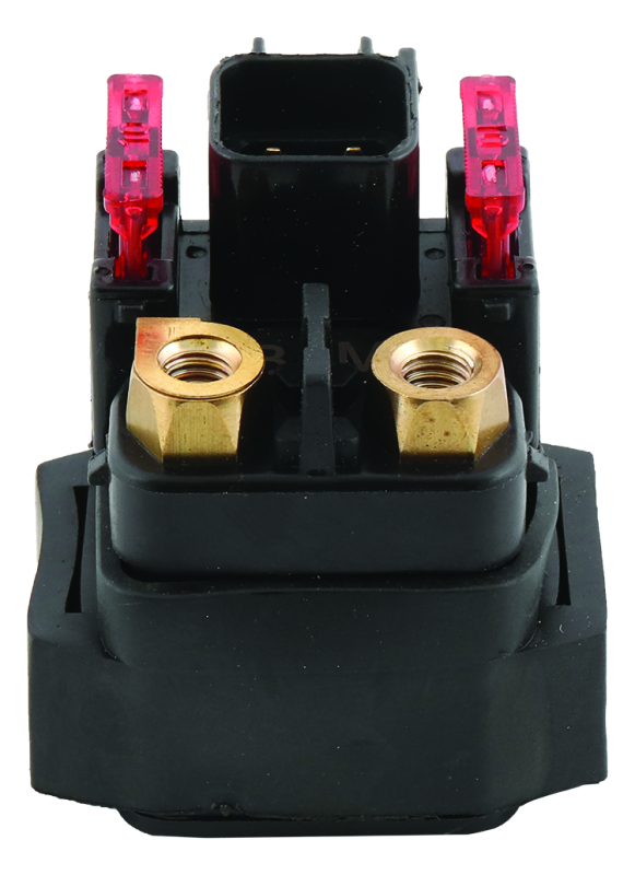 QuadBoss starter solenoid and relay for Yamaha YFM450 Kodiak 4x4/EPS, showing the durable automotive power switch and wiring.