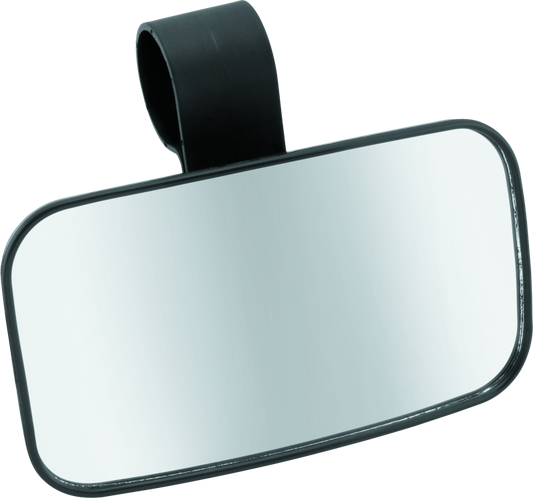 QuadBoss universal rear and side view mirror for powersports vehicles, showing the adjustable mirror with mounting hardware.