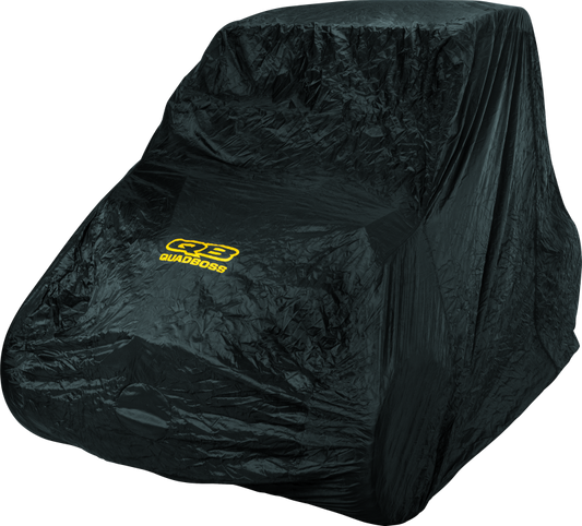 QuadBoss UTV 4-seater cover for Polaris RZR-4 800/900 and Honda Pioneer, all-weather protection for outdoor use.