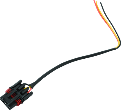 QuadBoss wiring pigtail for Polaris General 1000 and RZR models, black connector with multiple wires for vehicle wiring.