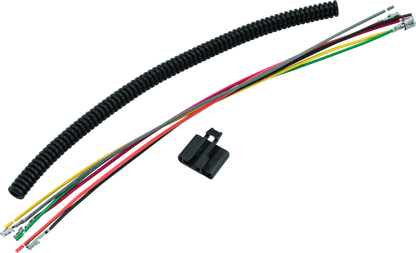QuadBoss wiring pigtail for Polaris Trail Boss and Sportsman models, part 403217, with connectors and wiring visible.