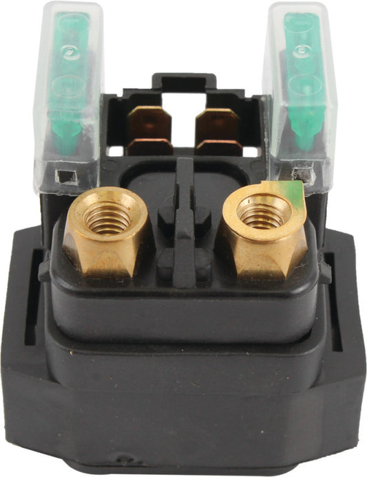 QuadBoss Yamaha YFZ450 starter solenoid and relay part 402024, with electrical components and wiring visible.