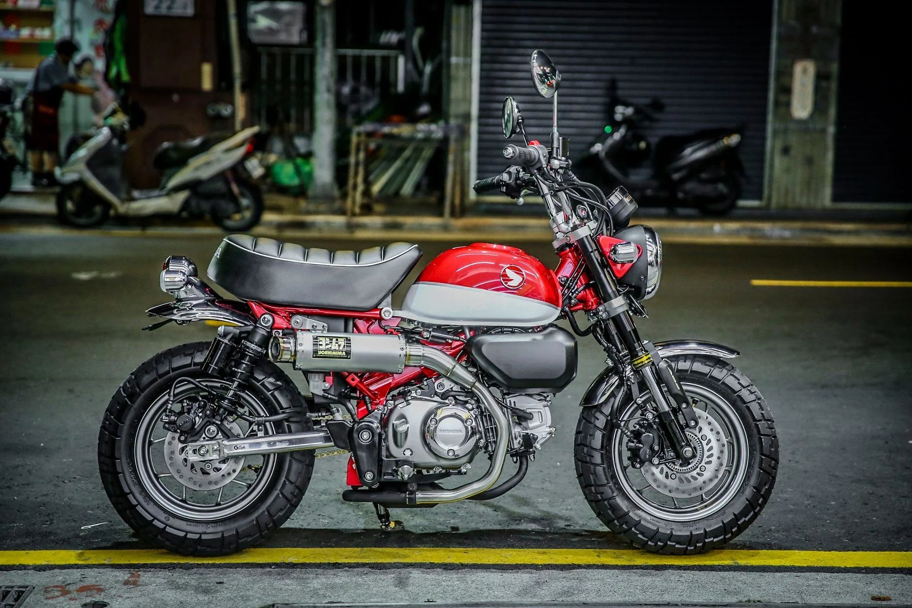 RacingBros Shicane Twin HLR Low Down Rear Shock - Honda Monkey 125 - Howling Moto