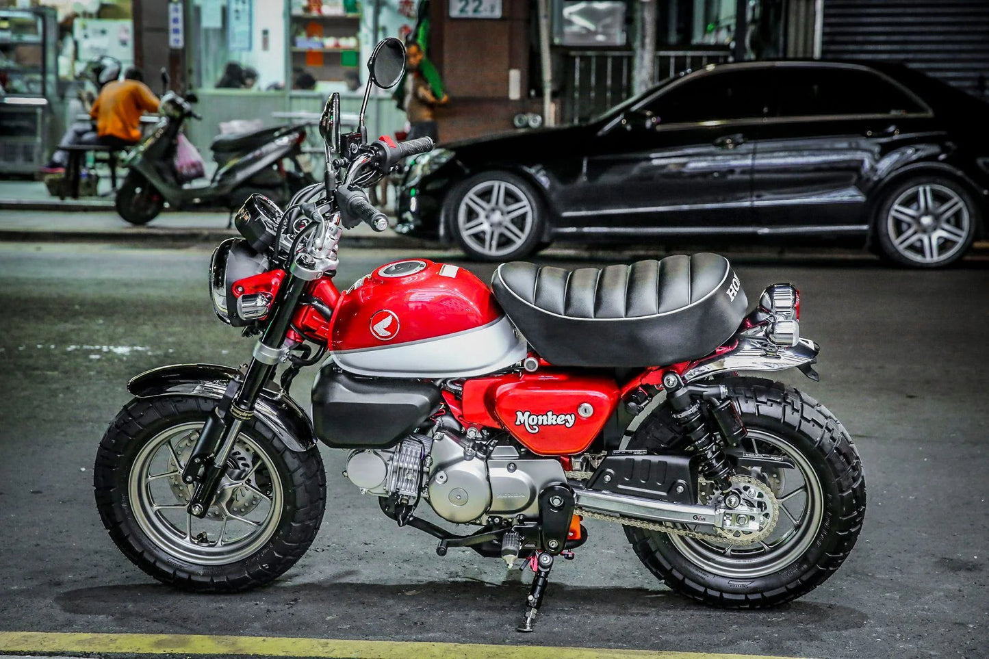 RacingBros Shicane Twin HLR Low Down Rear Shock - Honda Monkey 125 - Howling Moto