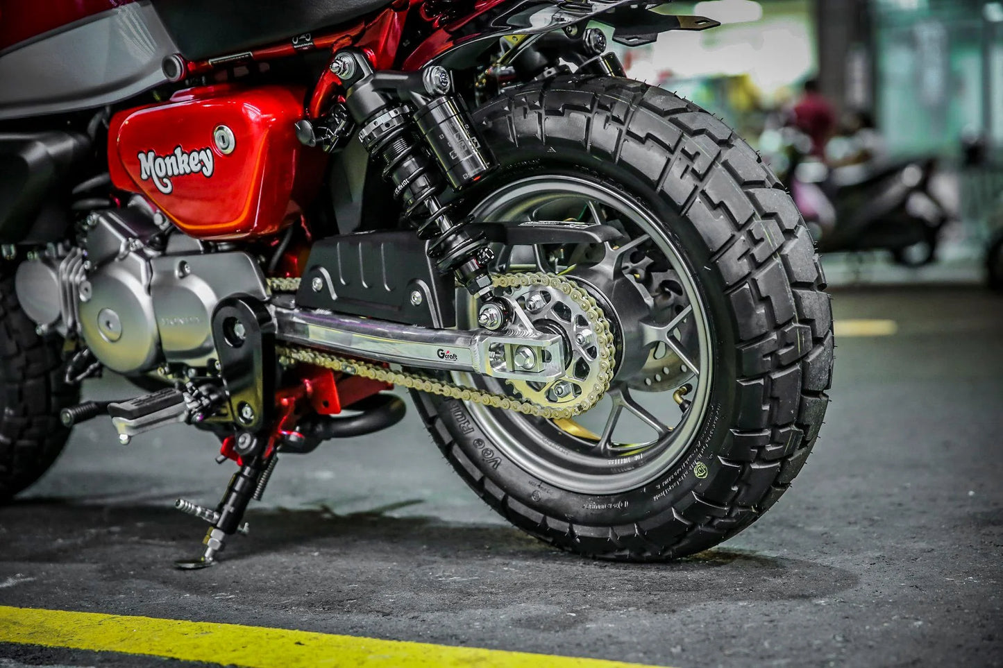 RacingBros Shicane Twin HLR Low Down Rear Shock - Honda Monkey 125 - Howling Moto