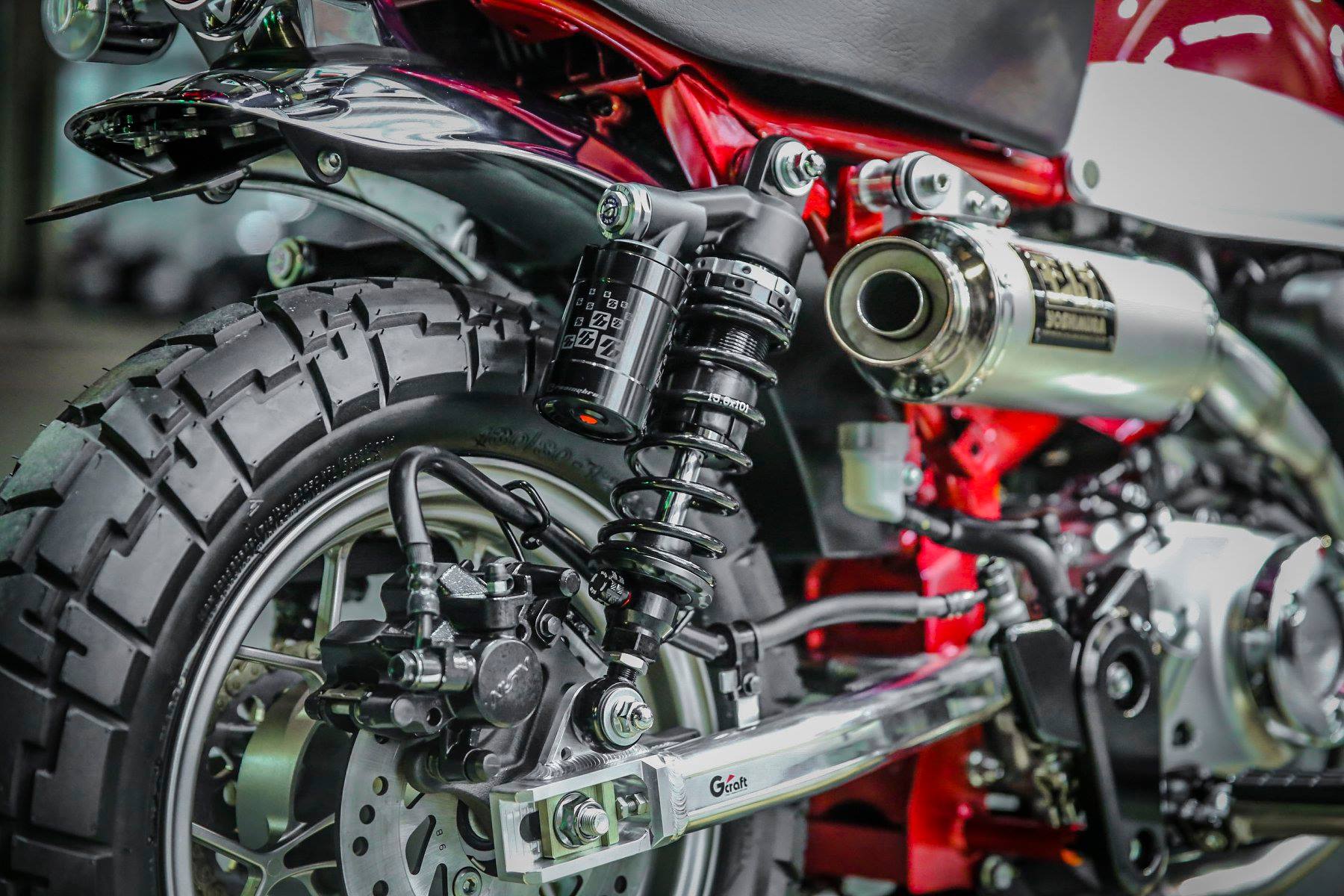 RacingBros Shicane Twin HLR Low Down Rear Shock - Honda Monkey 125 - Howling Moto