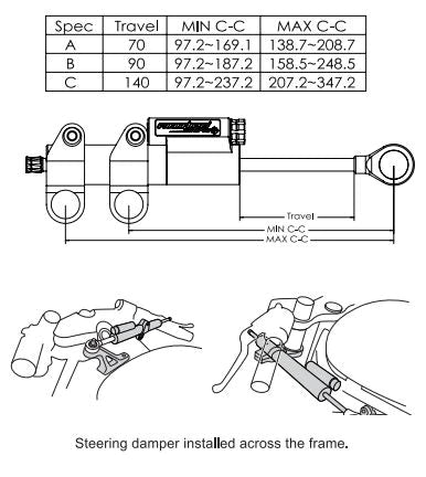 RacingBros Sniper Steering Damper - Universal - Howling Moto