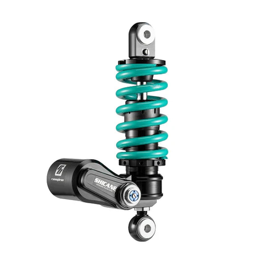 RacingBros suspension kit for 2022+ Honda Grom, including green shock absorbers and suspension components.