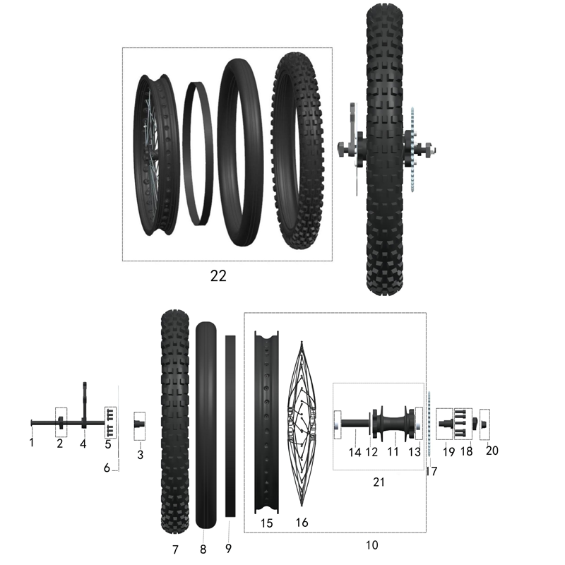 Talaria Sting R MX4 Rear Wheel Spokes