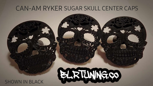 Sugar Skull Wheel Center Caps For Can-Am Ryker Fits All Models - Howling Moto
