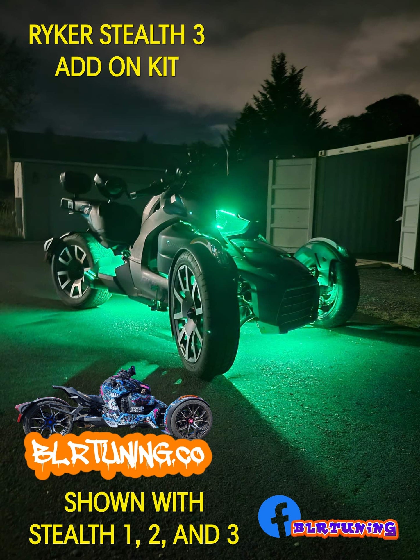 STEALTH 3 ADD-ON LED KIT FOR CAN-AM RYKER - Howling Moto
