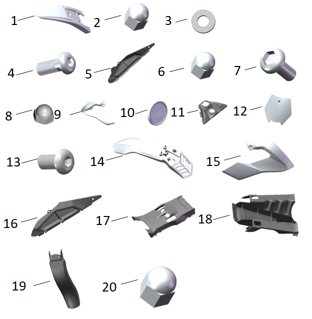 RFN Ares Plastic Body - Howling Moto