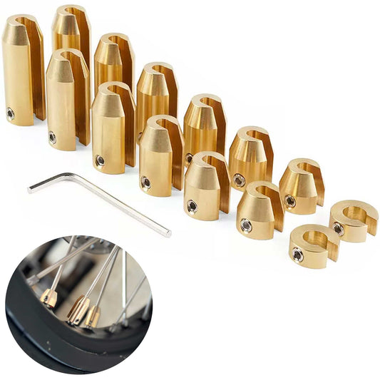 14 Pack Spoke Wheel Weights (Brass) - Howling Moto