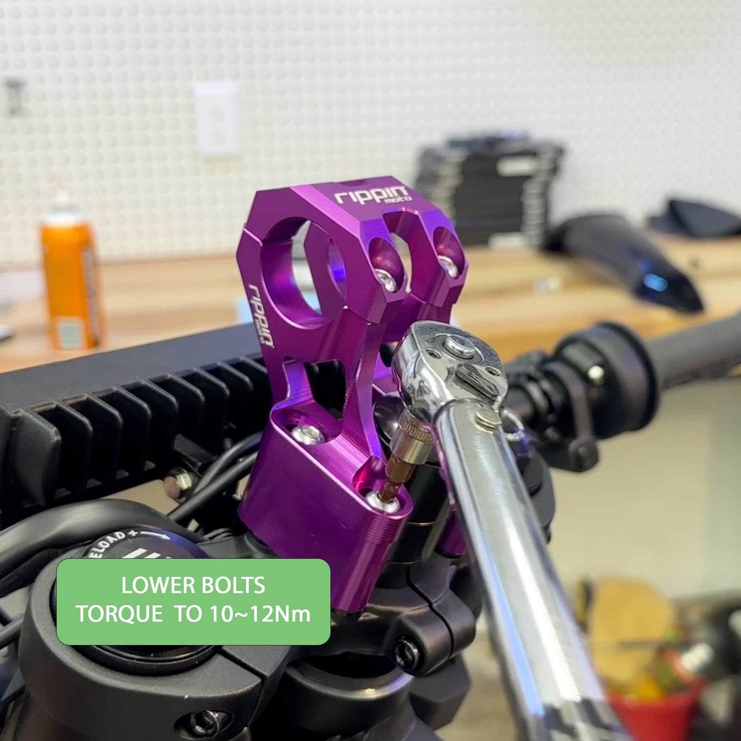 E-Moto Bar Mount for E-Ride PRO, Talaria & Surron LBX with 1" Riser - Howling Moto