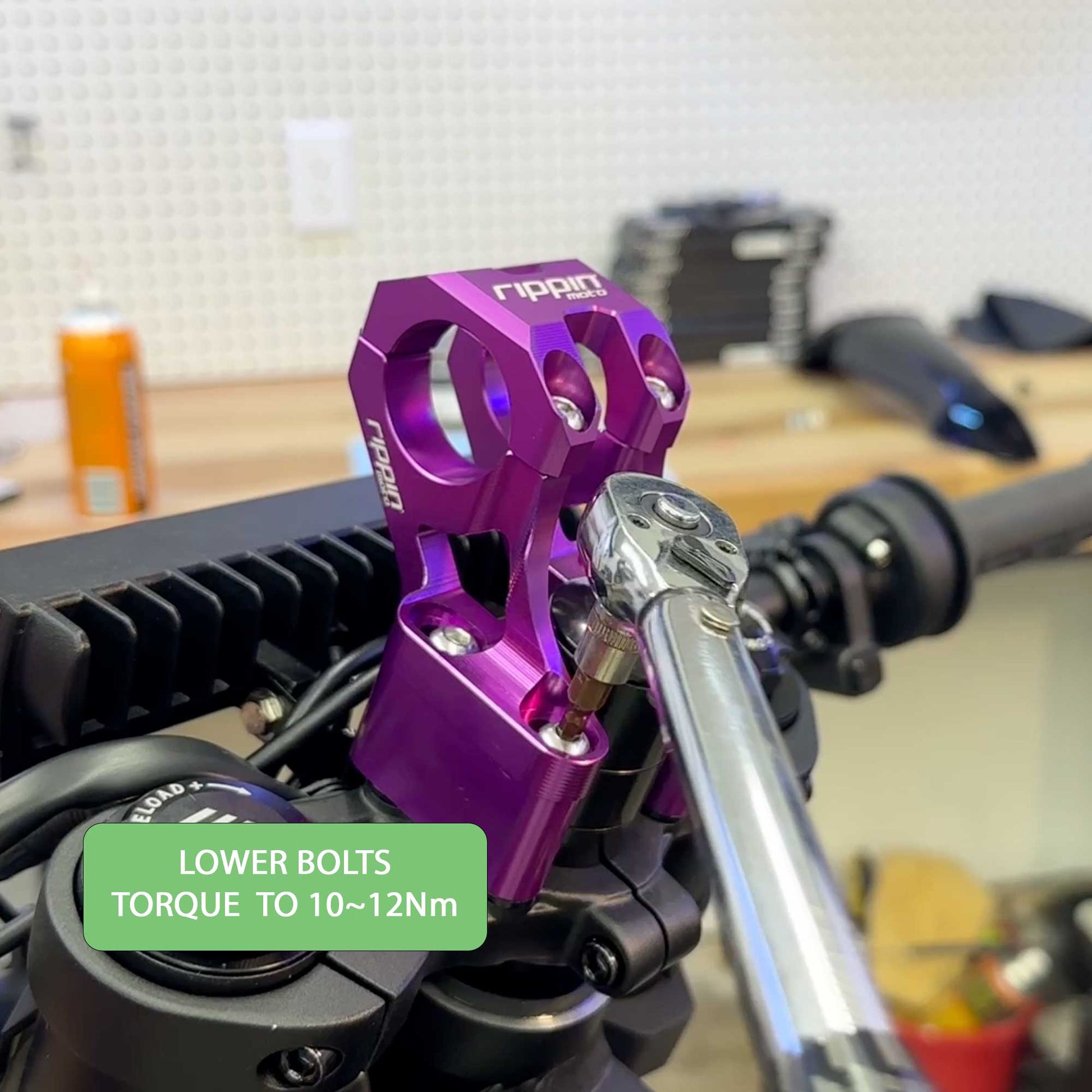 E-Moto Bar Mount for E-Ride PRO, Talaria & Surron LBX with 1" Riser - Howling Moto